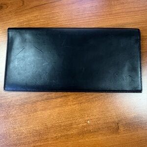 Mercendes Benz Black Leather Document Holder Several Slots and Compartments